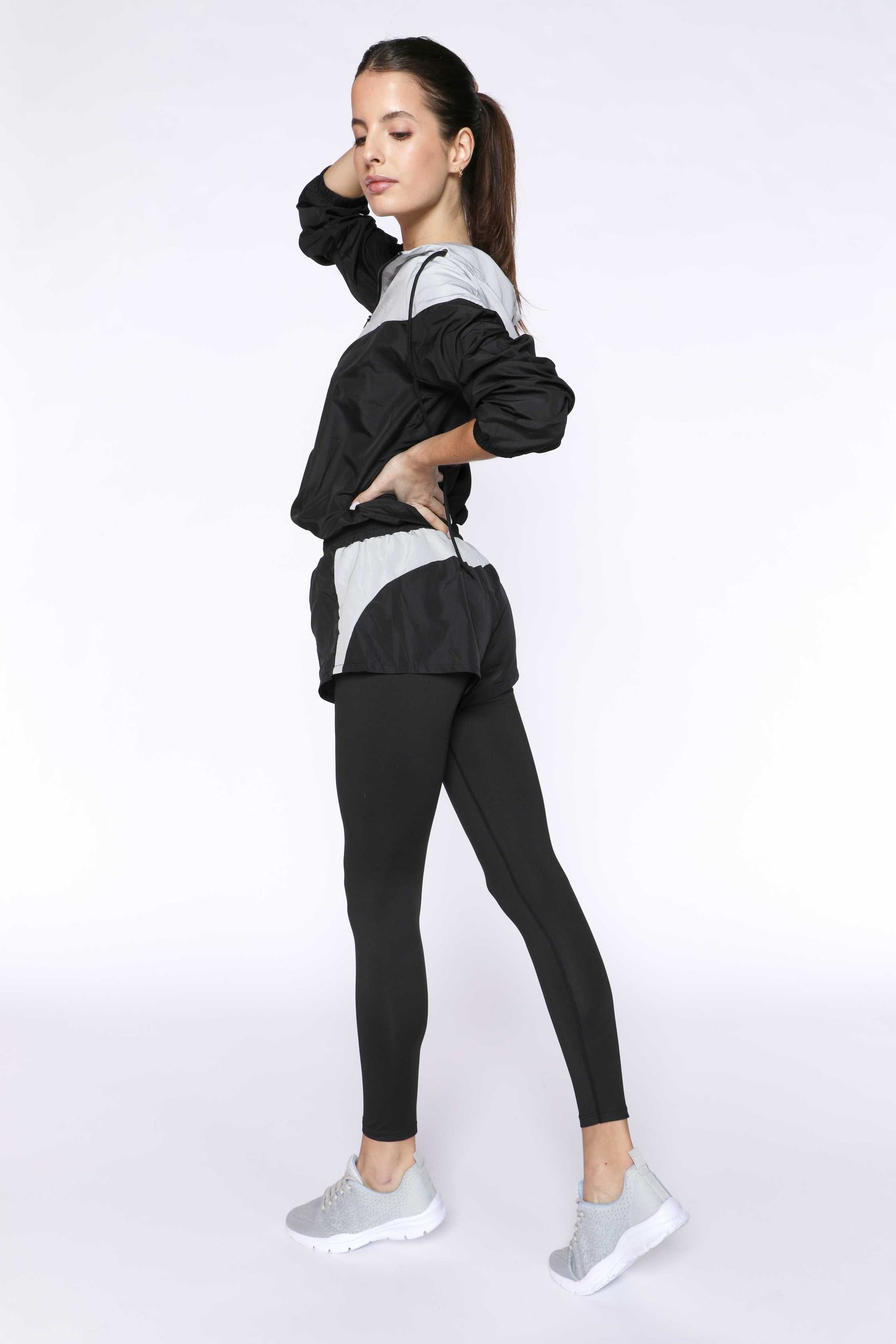 Collant  Training Avec Short Adele - Noir/Gris