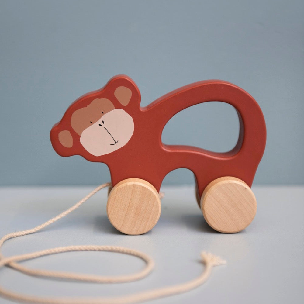 Houten trekspeeltje - Mr. Monkey