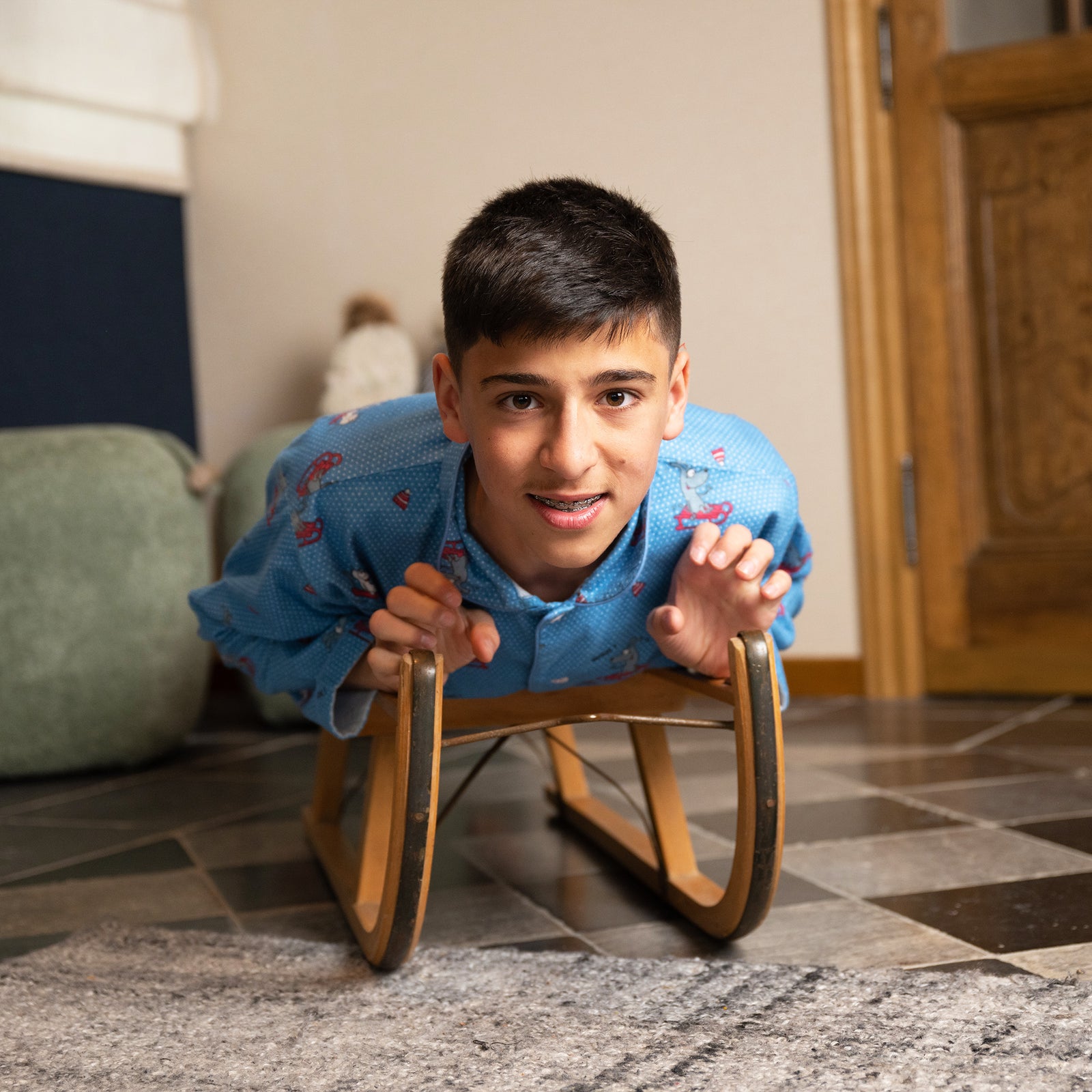 Pyjama Flannelle  - Boy/Girl - Bleu Alaskan 