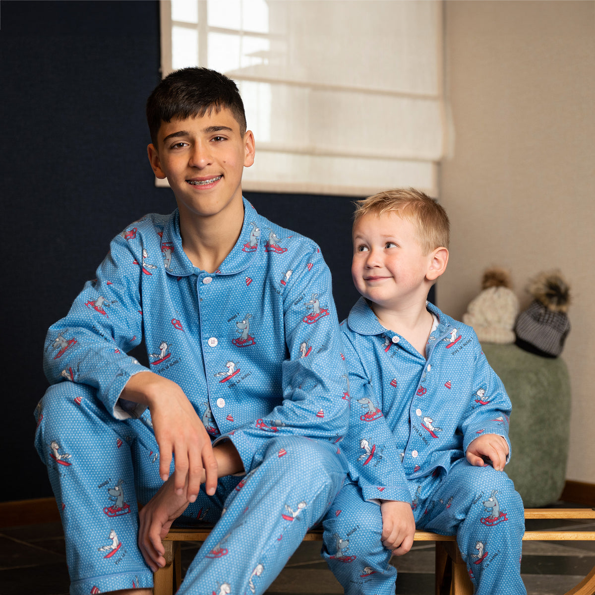 Pyjama Flannelle  - Boy/Girl - Bleu Alaskan 