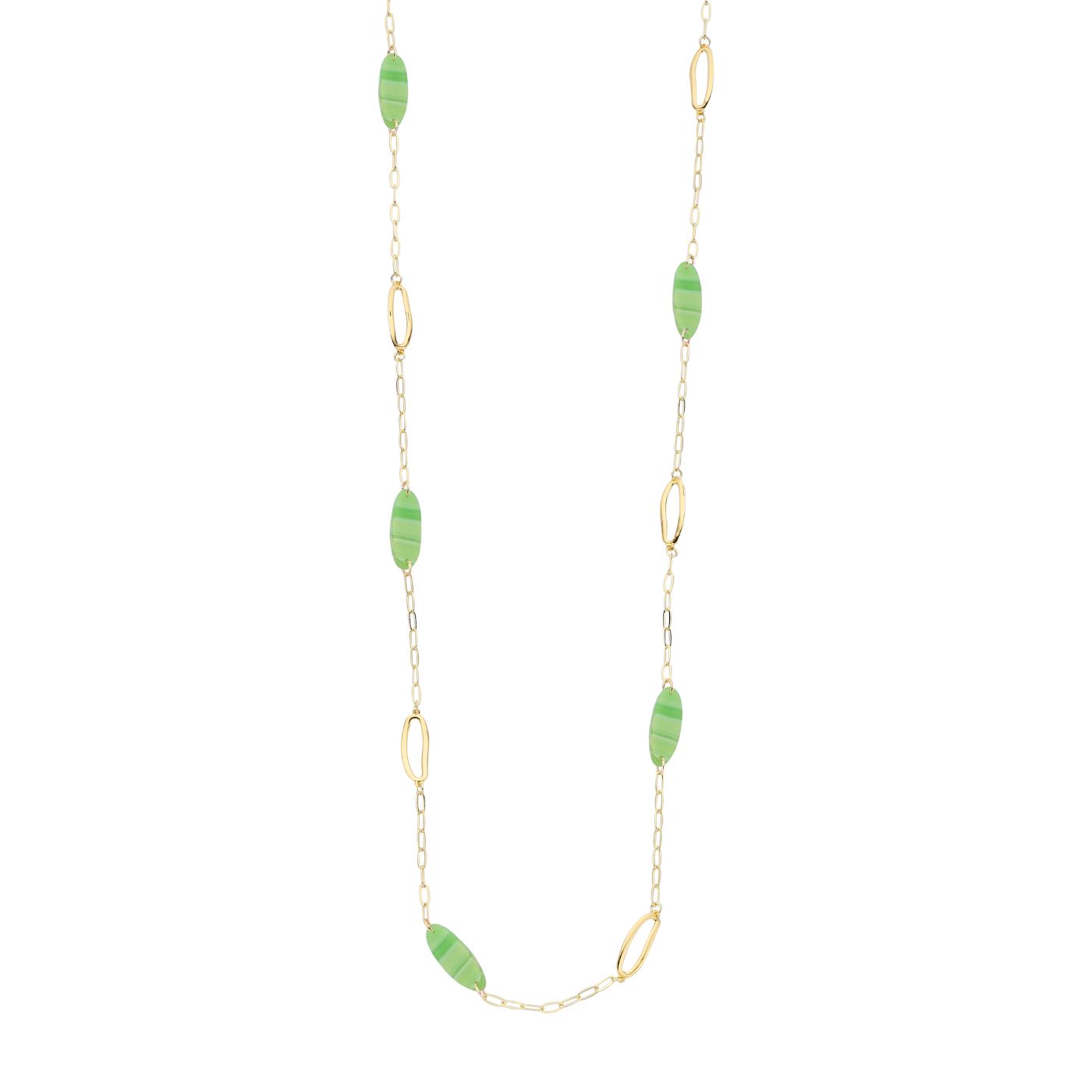 Collier - Macaolang Halsketting Groen