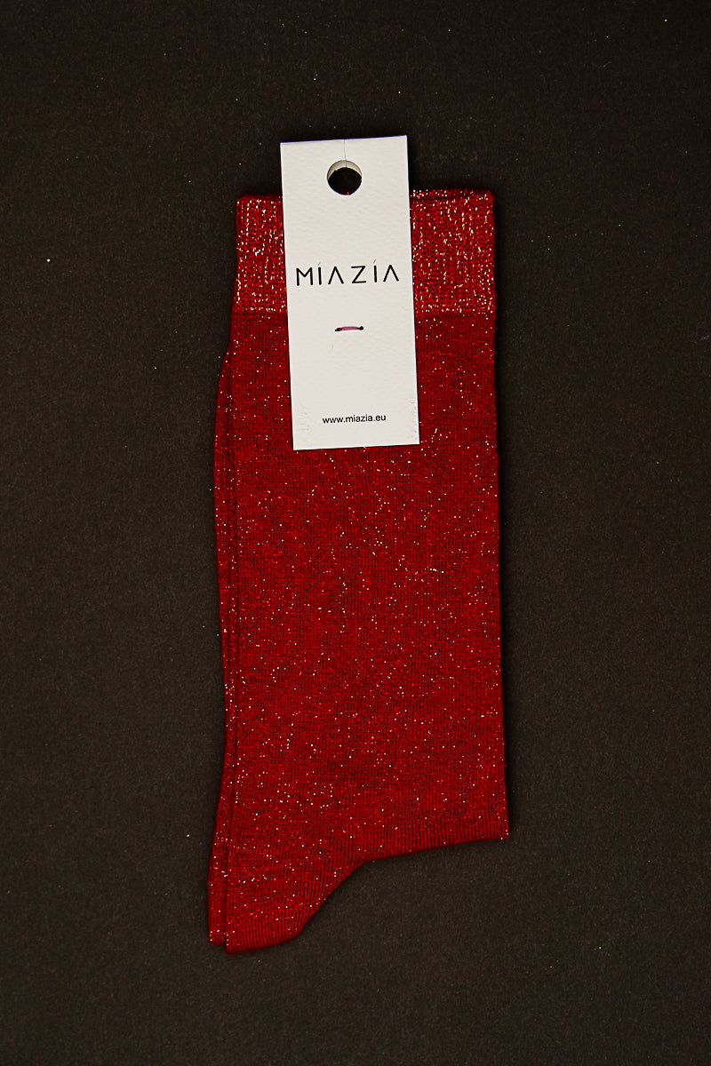 Mia Zia - Chaussettes glitter Rouge