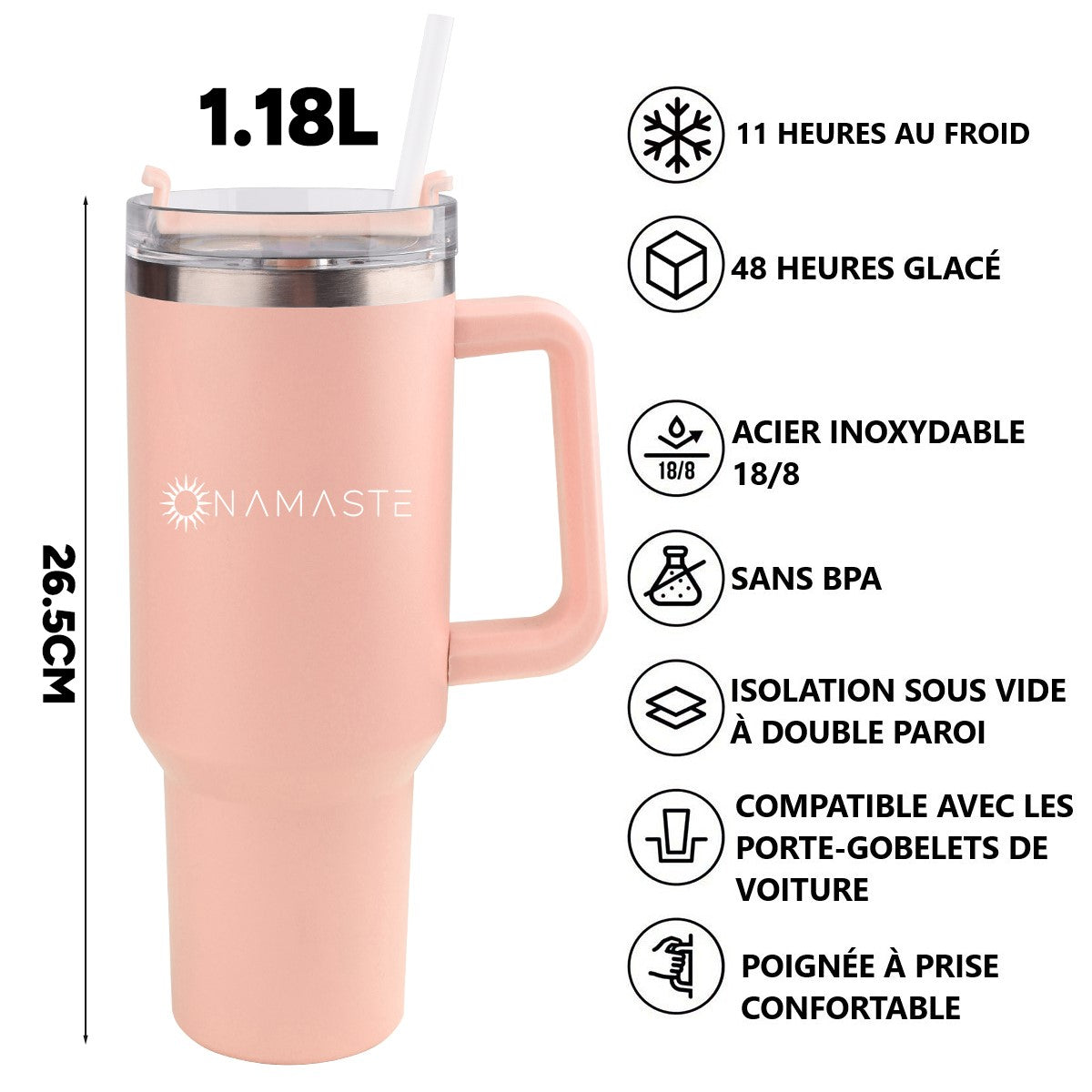 Thermos Isotherme Onamaste 1,2L - Saumon