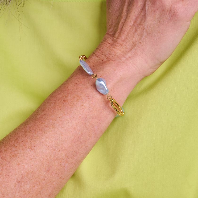 Bracelet - Dadelief Armband Lichtblauw