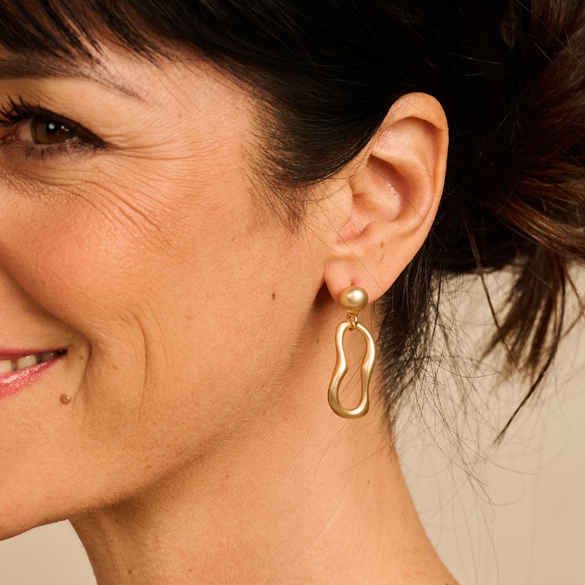 Boucles D'Oreilles - Detroit Oorbellen Goudkleurig Mat