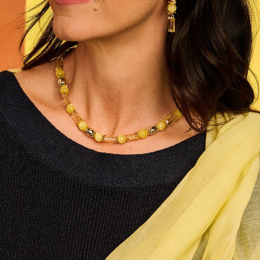 Collier - Dadu Halsketting Geel