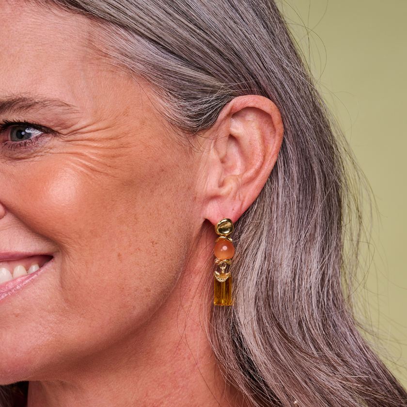 Boucles D'Oreilles - Dadu Oorbellen Oranje