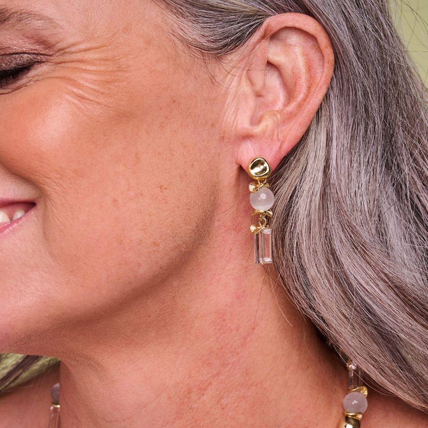 Boucles D'Oreilles - Dadu Oorbellen Wit