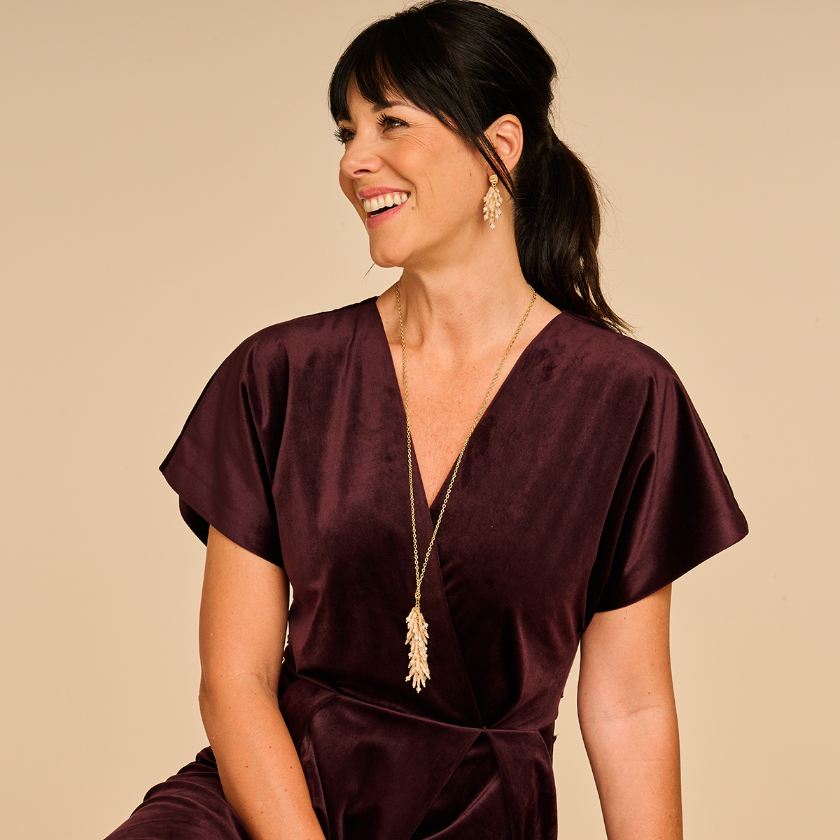 Collier - Dala Halsketting Beige