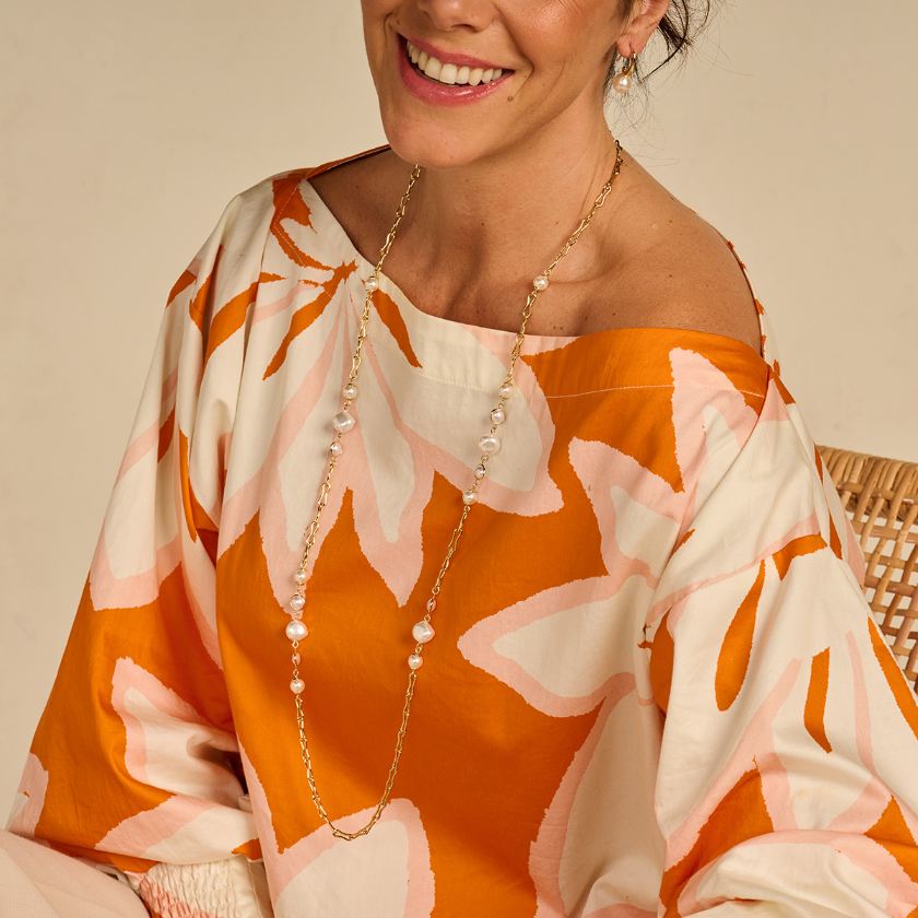 Collier - Davarolang Halsketting Goudkleurig