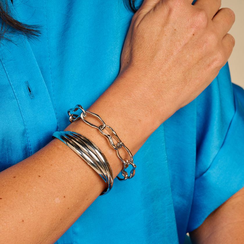 Bracelet - Dab6 Armband Zilverkleurig