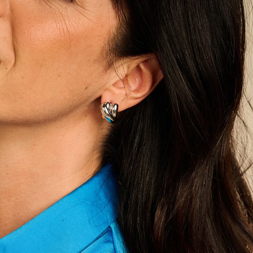 Boucles D'Oreilles - Dob115 Oorbellen Zilverkleurig