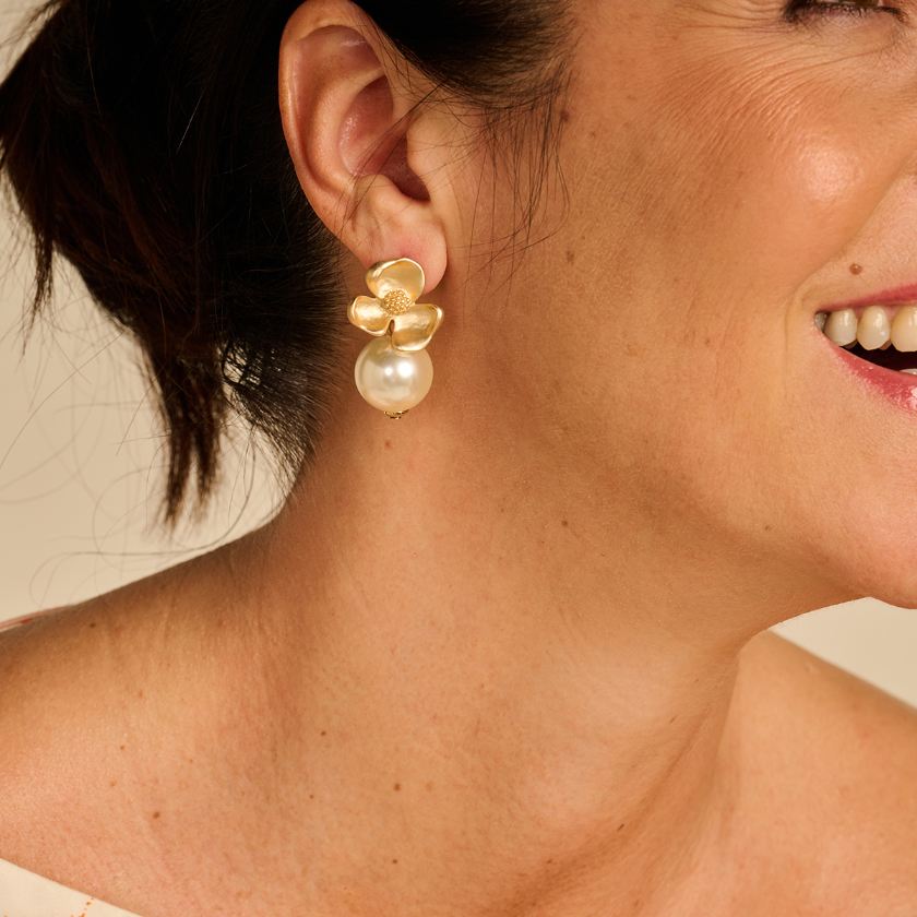 Boucles D'Oreilles - Dob116 Oorbellen Parelmoer