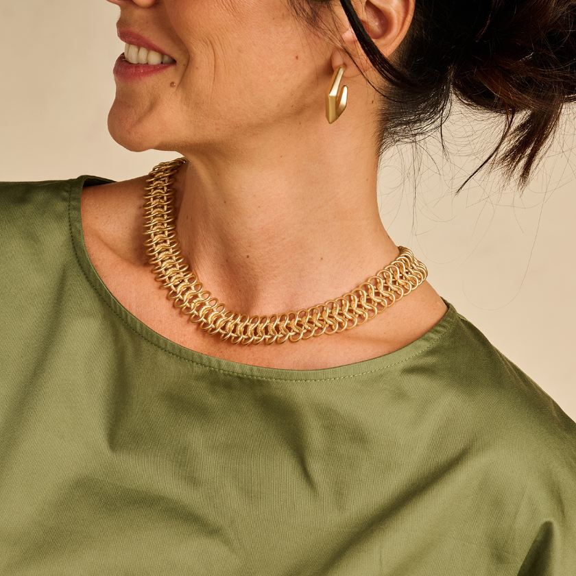 Collier - Didier Halsketting Goudkleurig Mat