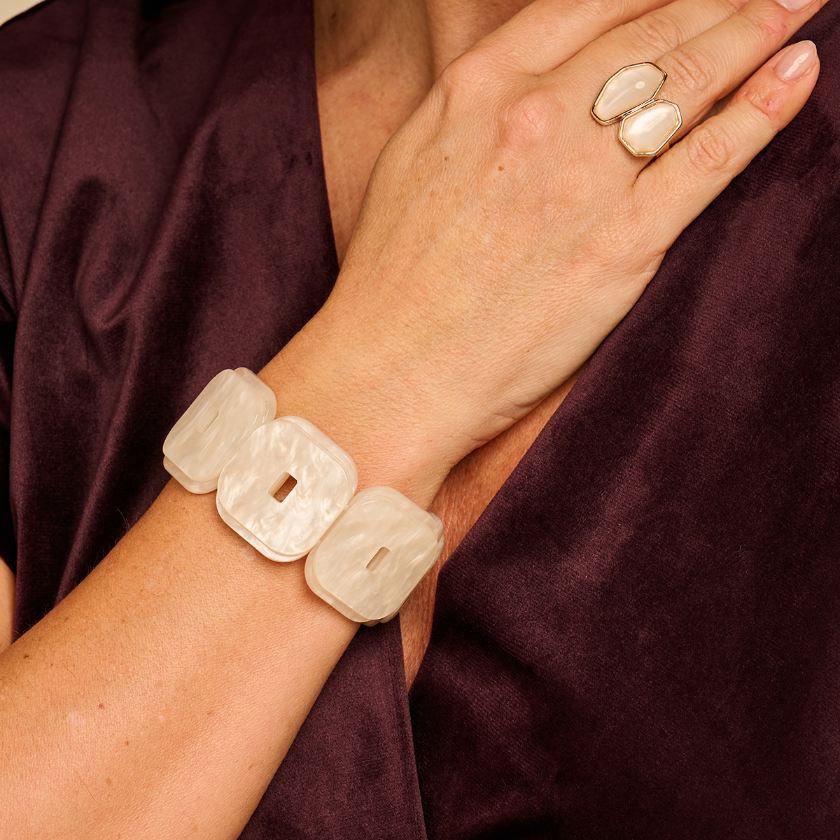 Bracelet - Kab16 Armband Ecru