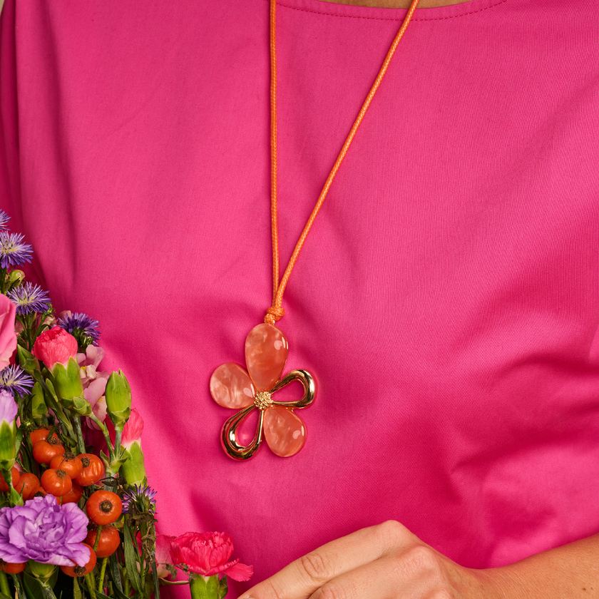 Collier - Kalina Halsketting Oranje