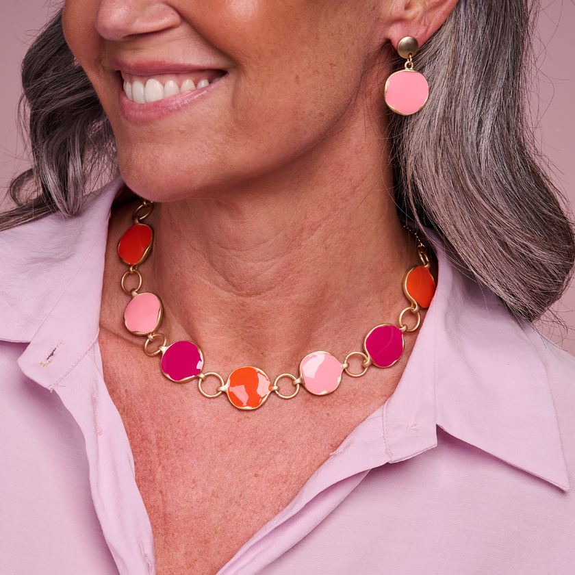 Collier - Kent Halsketting Multi Roze