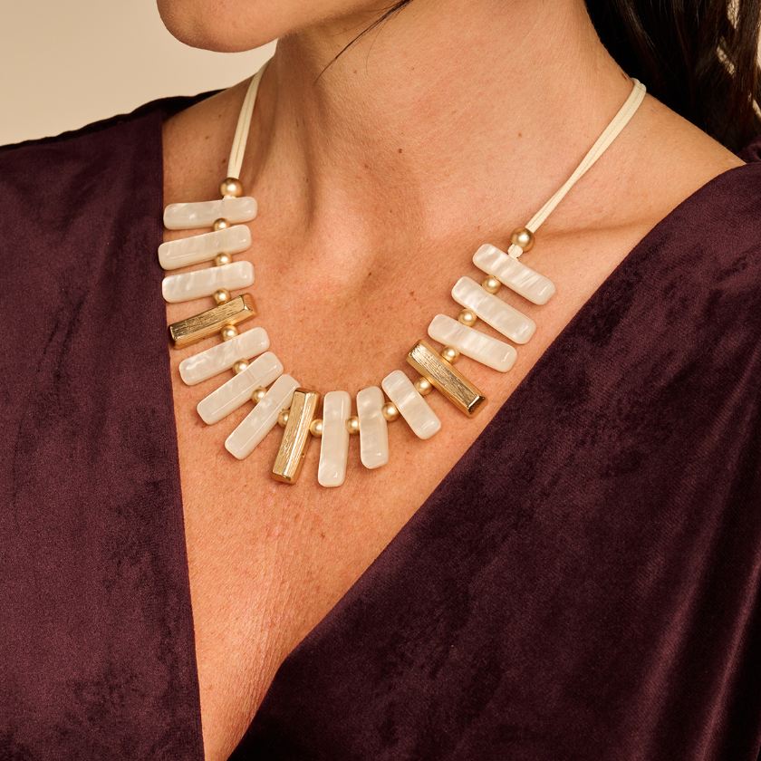 Collier - Konnor Halsketting Ecru