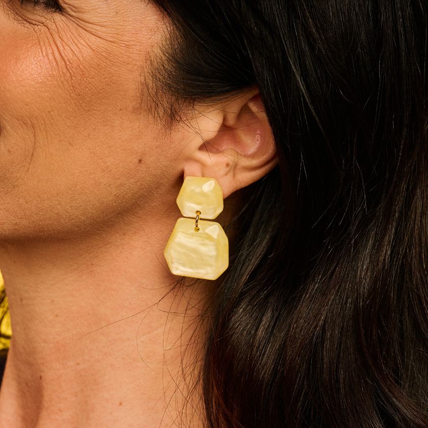 Boucles D'Oreilles - Koralie Oorbellen Geel