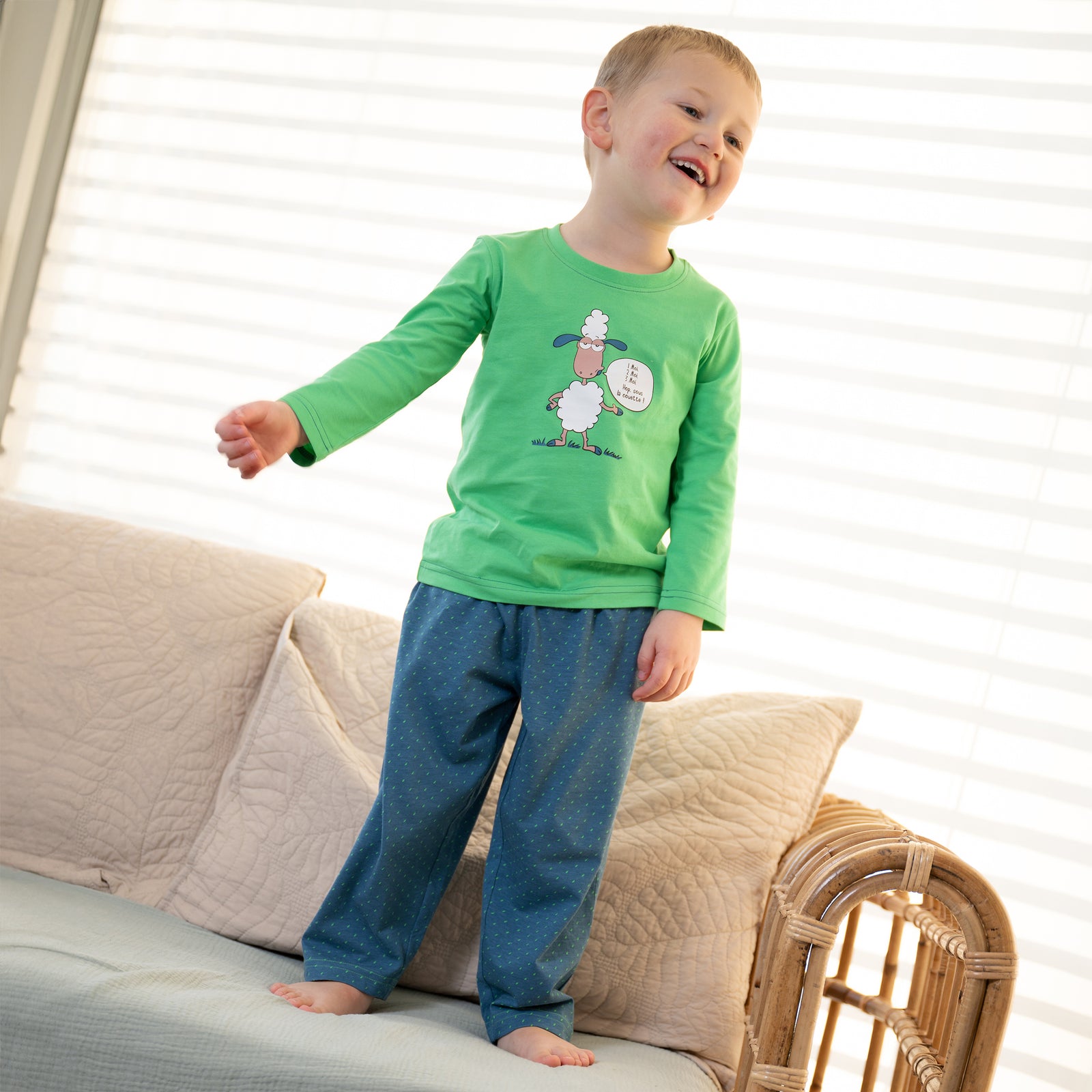 Pyjama Jersey - Boy/Girl - Vert