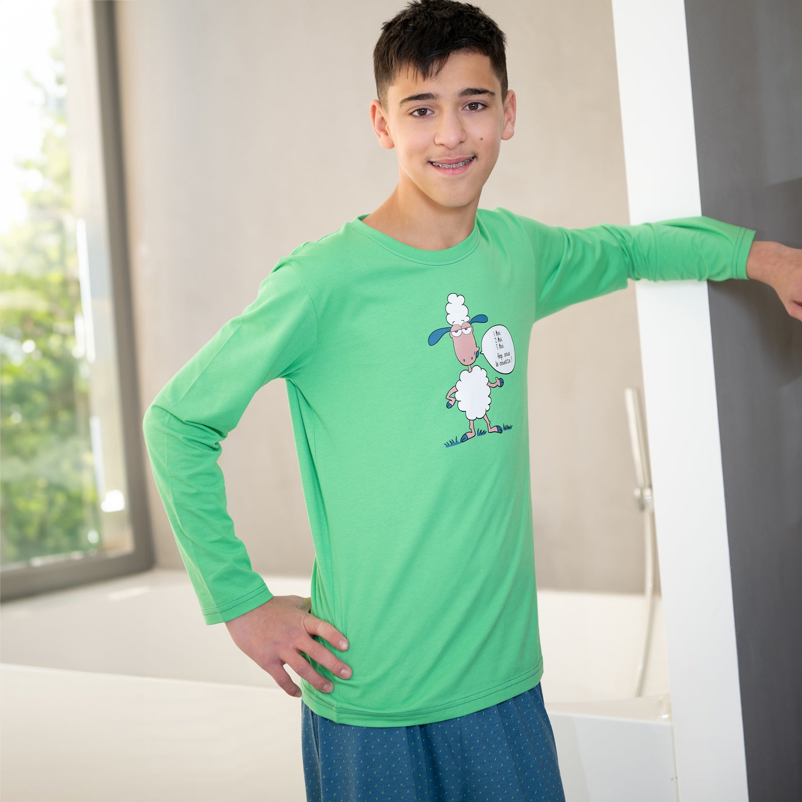 Pyjama Jersey - Boy/Girl - Vert