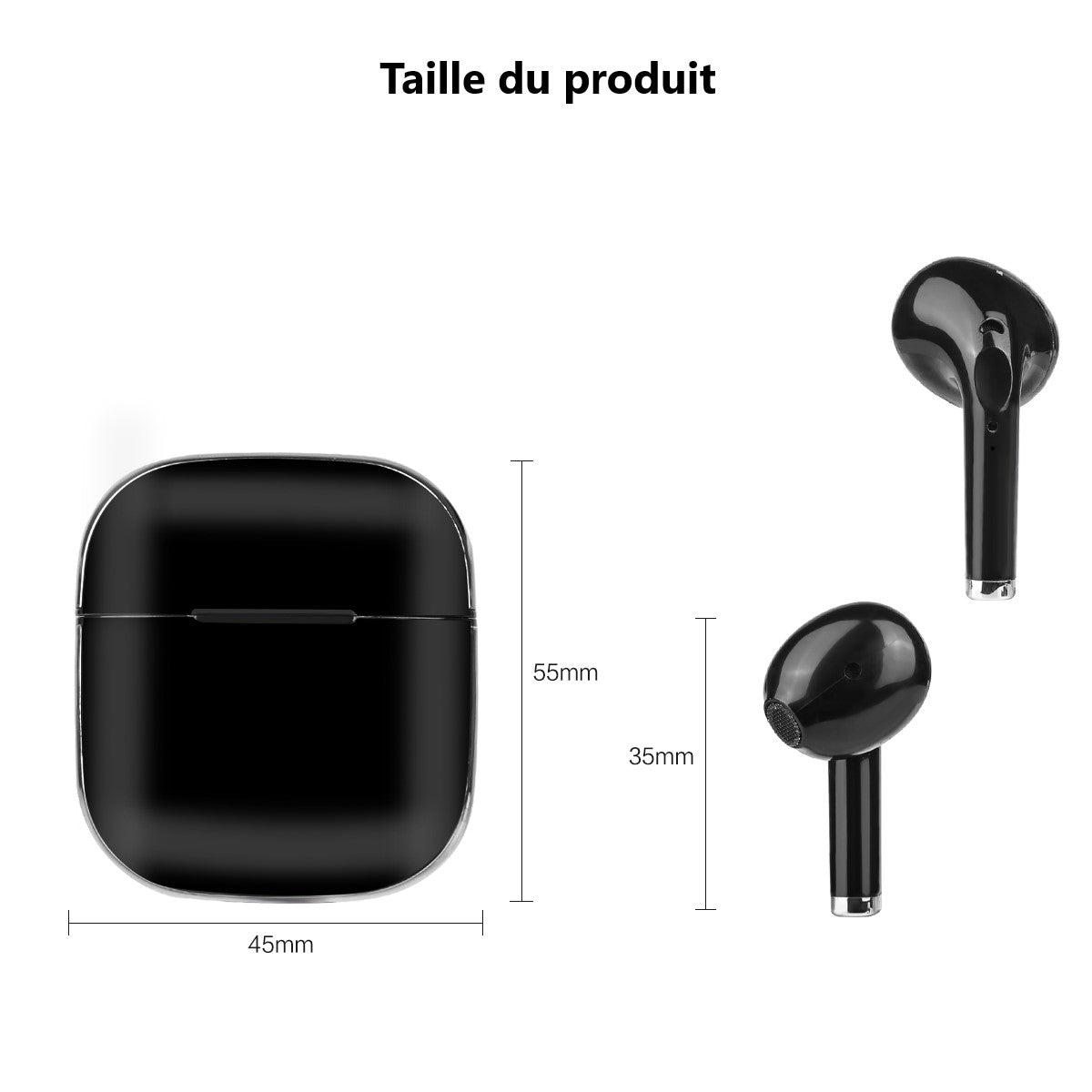 Ecouteurs Bluetooth Avec Reduction De Bruit - Noir 