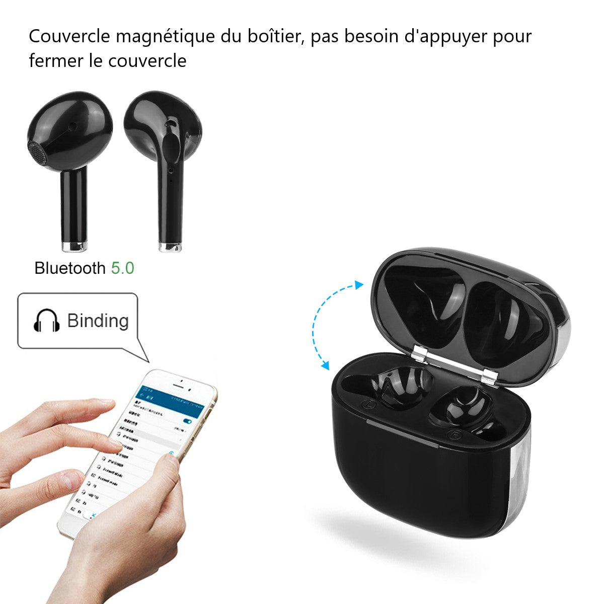 Ecouteurs Bluetooth Avec Reduction De Bruit - Noir 