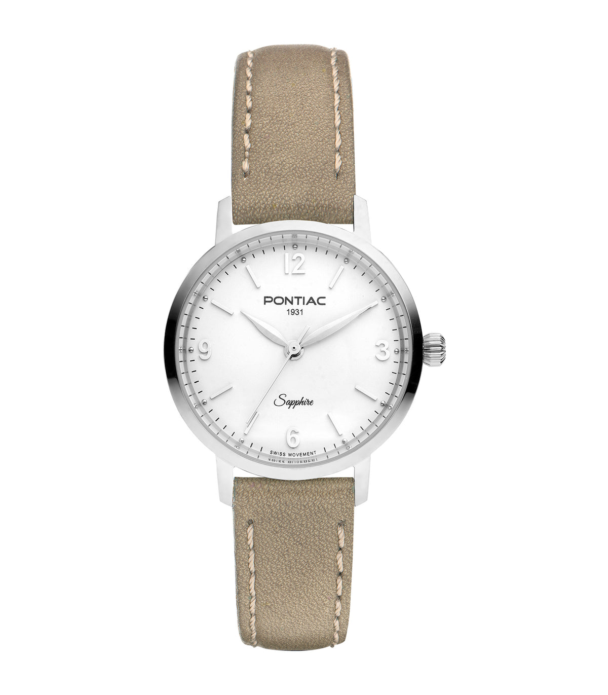 Pontiac - Lily - Vrouwen - Boitier Acier-Cadran Banc Sablé-30Mm