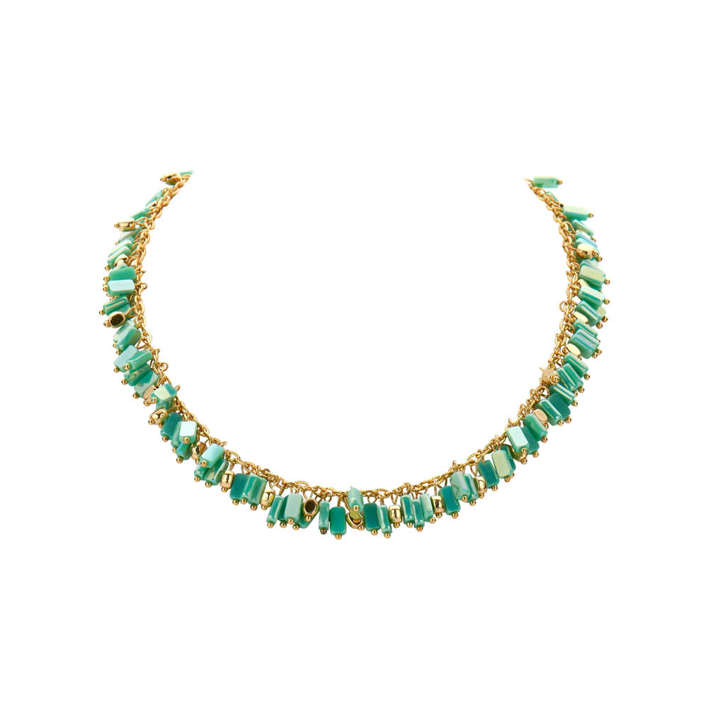Collier - Pan84 Vert Eau
