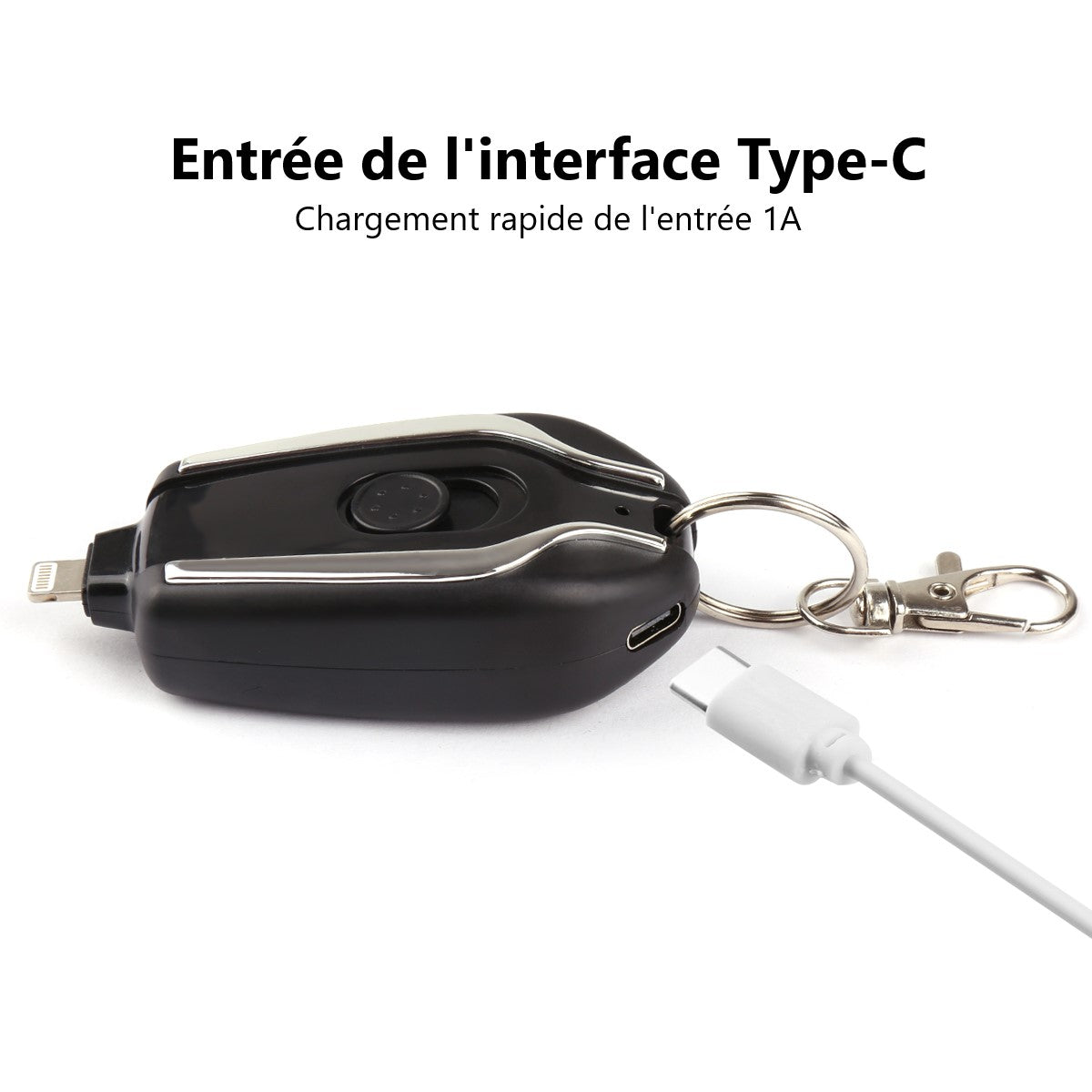 Porte-Cle Power Bank - Noir