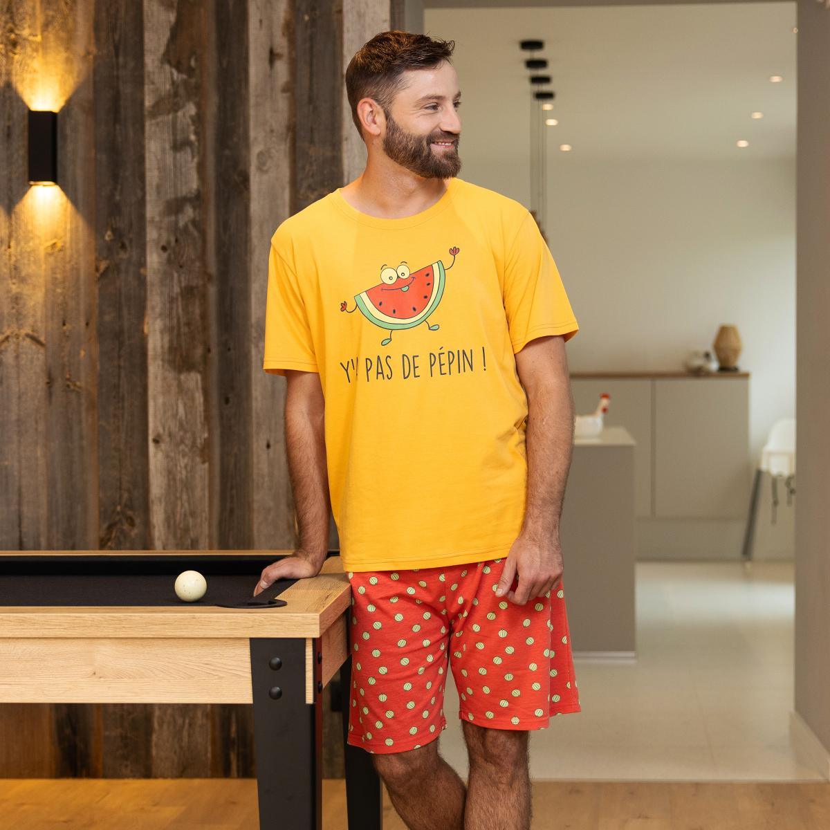 Homme - Short Pyjama - Ocre