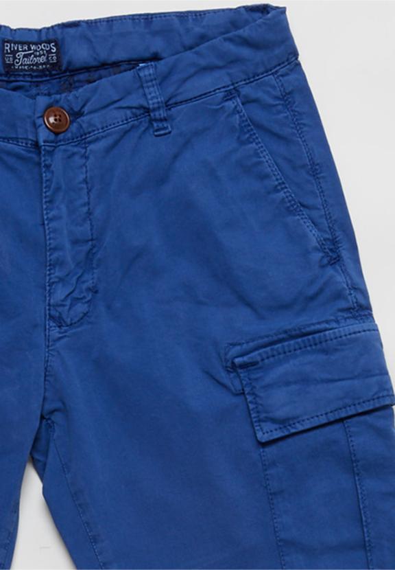 Stretch Fancy Military Short - Bleu