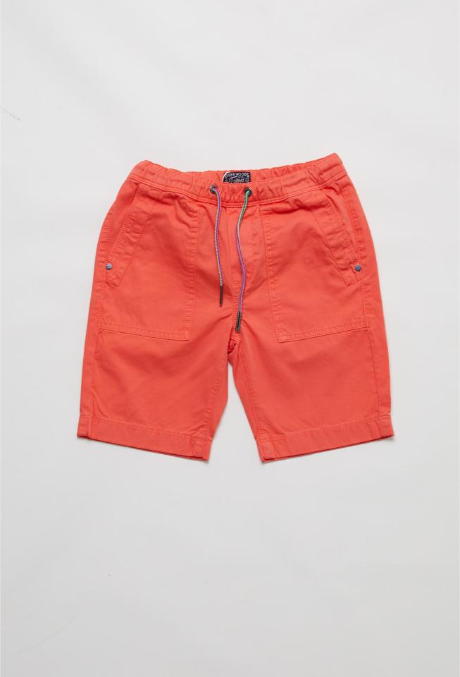 Multi Pkts Wb Drawstring Short - Orange