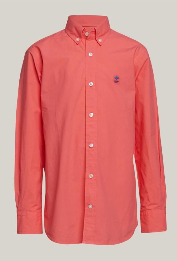 Custom Fit Poplin Shirt Juice - Rouge