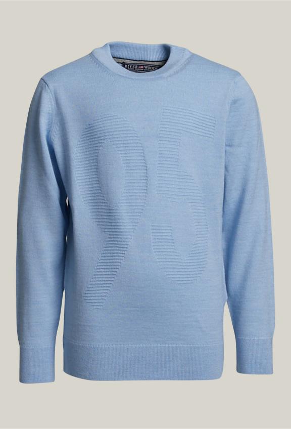 Custom Fit Crew Neck Pullover Dolphin Mix - Bleu