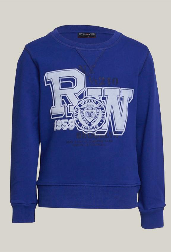 Ft Bsc Crew-Nk Fl - Bleu