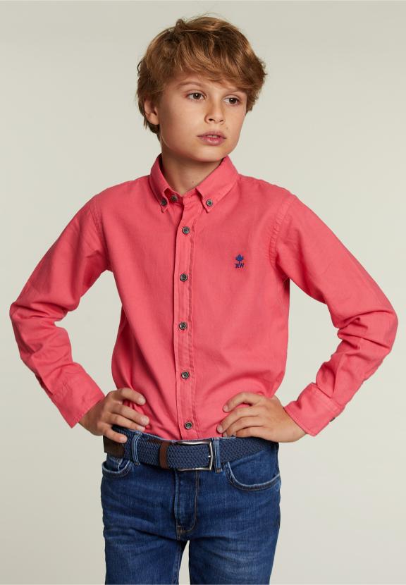 Custom Fit Cotton Shirt Rose - Rose