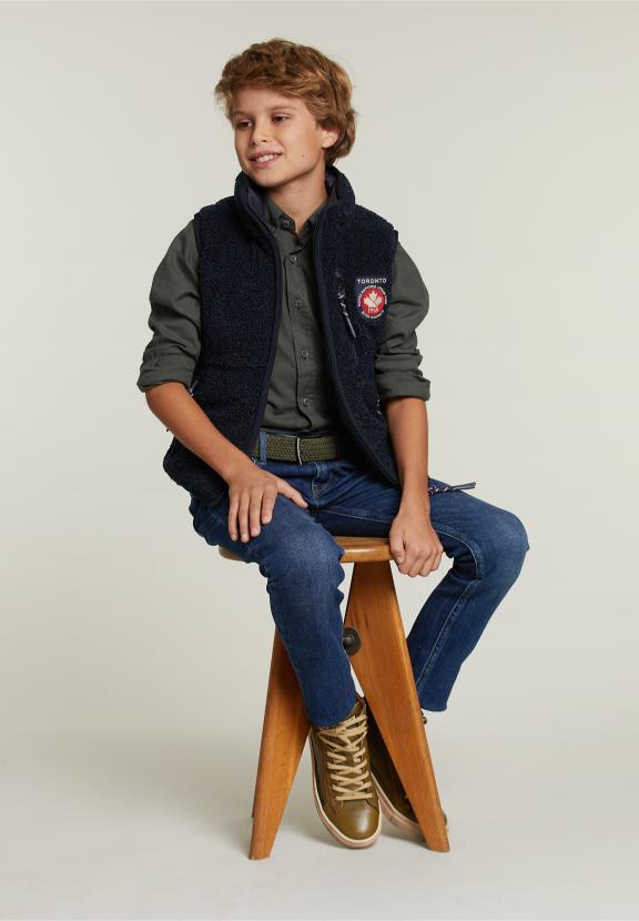 Custom Fit Cotton Shirt Sporty - Vert