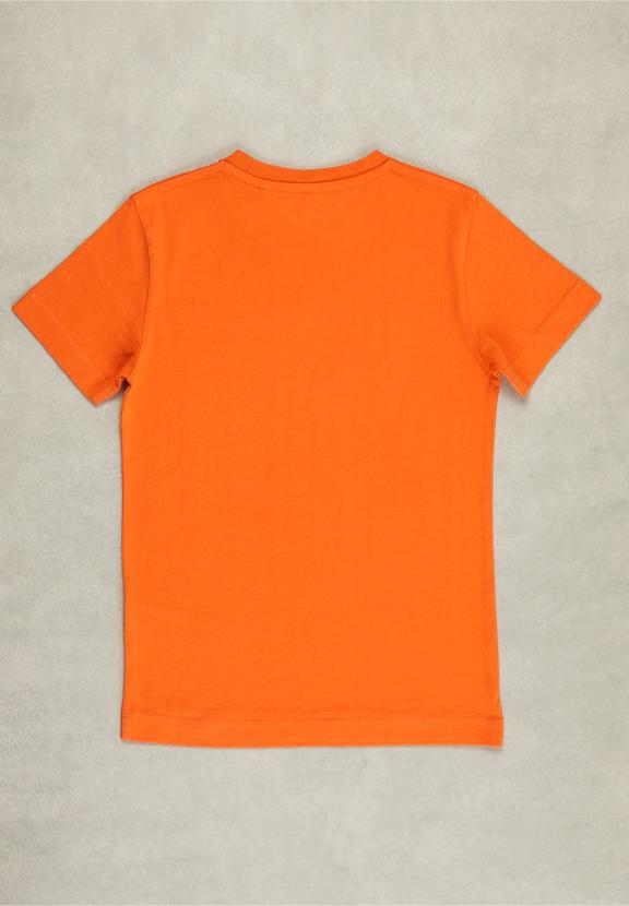 Normal Fit Basic T-Shirt In Sunrise - Orange