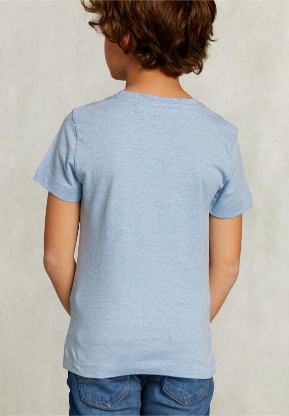 Normal Fit Basic T-Shirt Dark Victoria Mix - Bleu