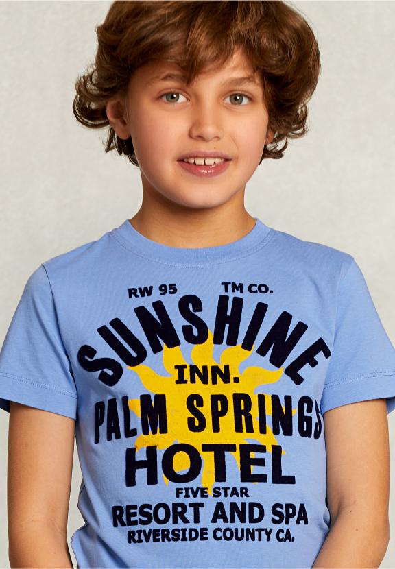 Normal Fit Basic T-Shirt Nile - Bleu