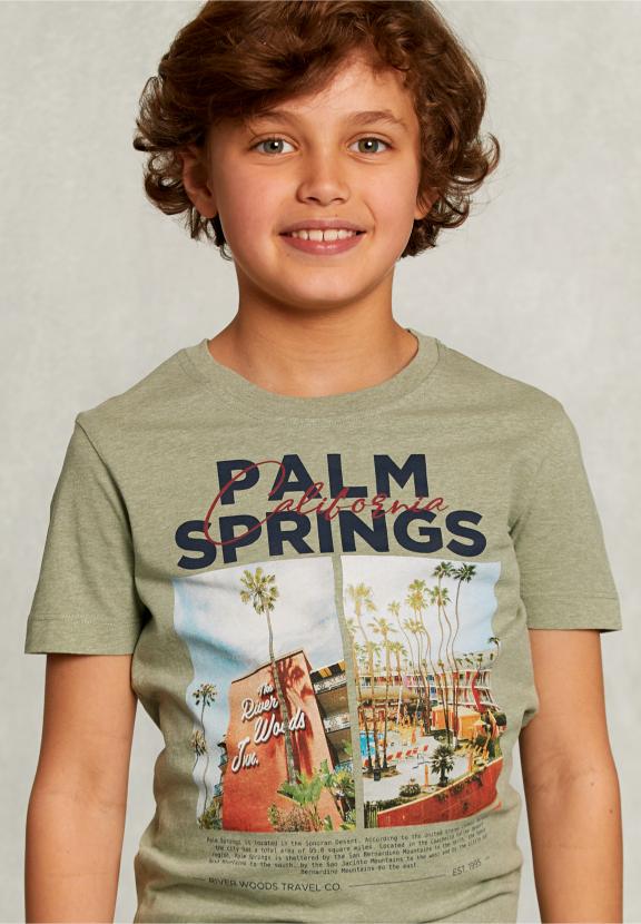 Normal Fit Basic T-Shirt Mix Herb - Kaki