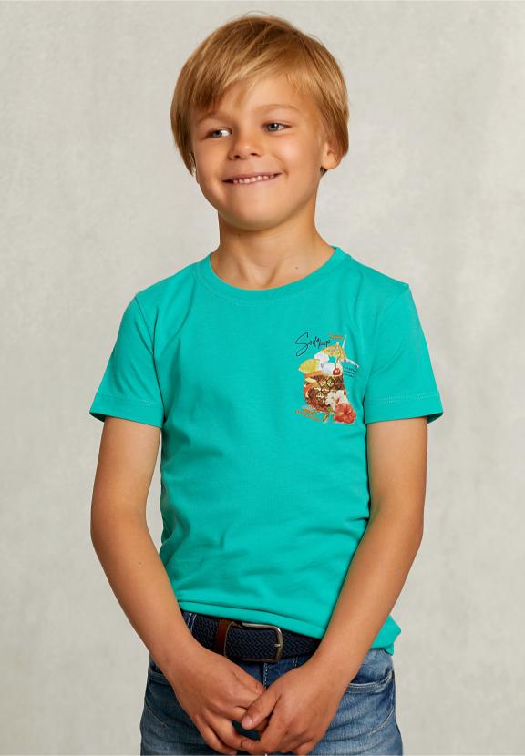 Normal Fit Basic T-Shirt Citrus Green - Vert