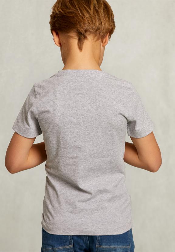 Normal Fit Basic T-Shirt Dark Oyster Mix - Gris