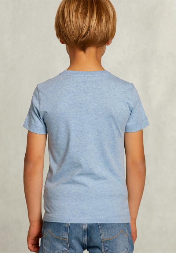 Normal Fit Basic T-Shirt Dark Victoria Mix - Bleu