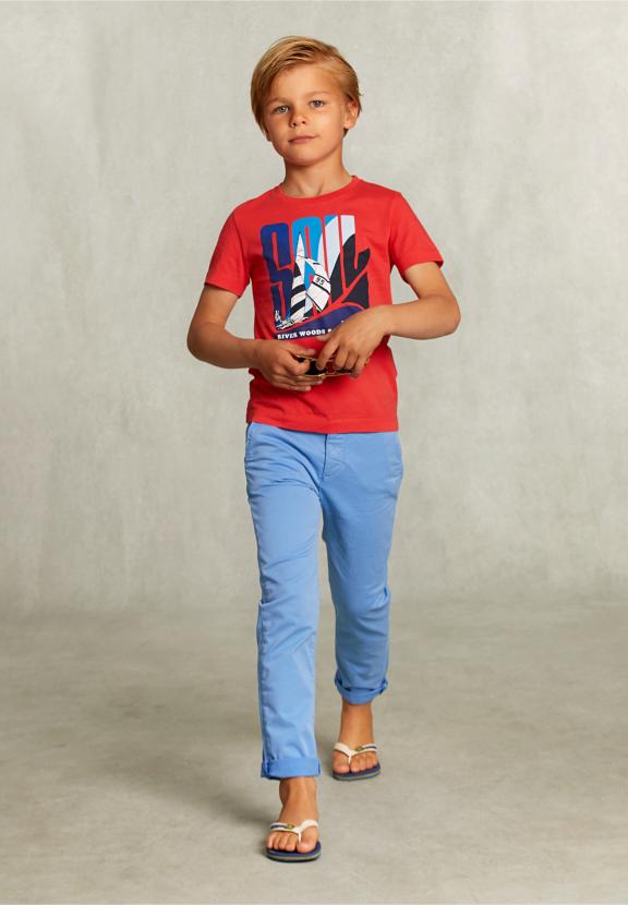 Normal Fit Basic T-Shirt In Pomegranate - Rose