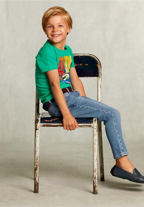 Normal Fit Basic T-Shirt In Papaya - Vert