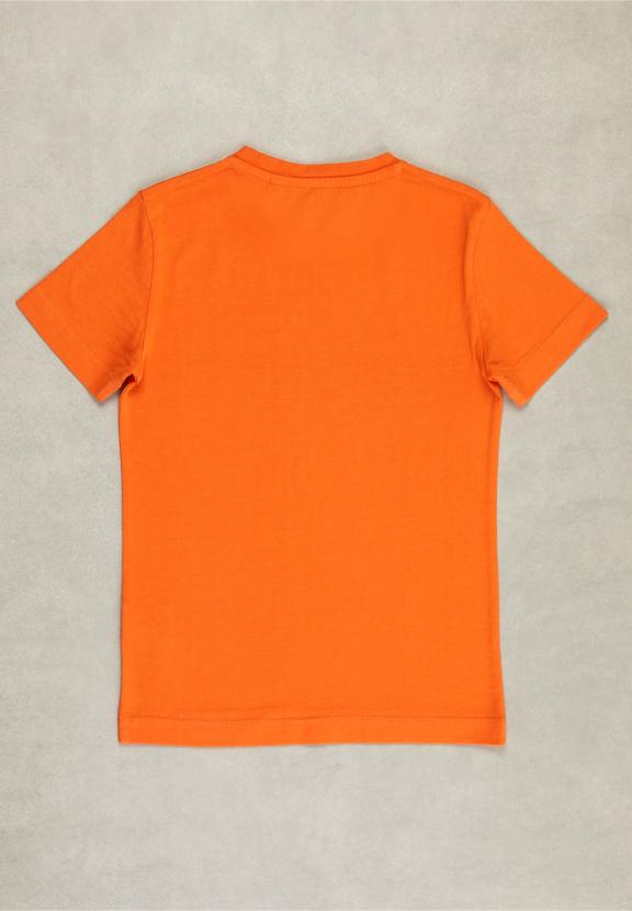 Normal Fit Basic T-Shirt In Life Jacket - Orange