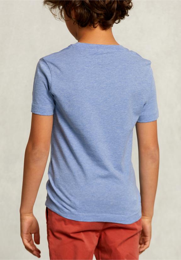 Normal Fit Basic T-Shirt Mix Blue Gin - Bleu