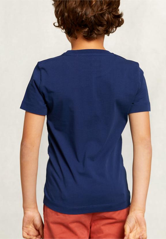 Normal Fit Basic T-Shirt Oxford Blue - Bleu